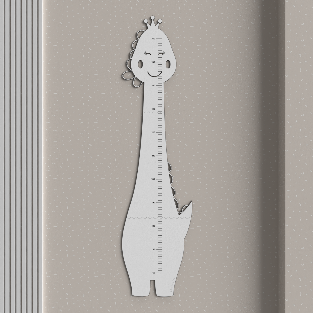 Dinosaur Girl Wood Growth Chart