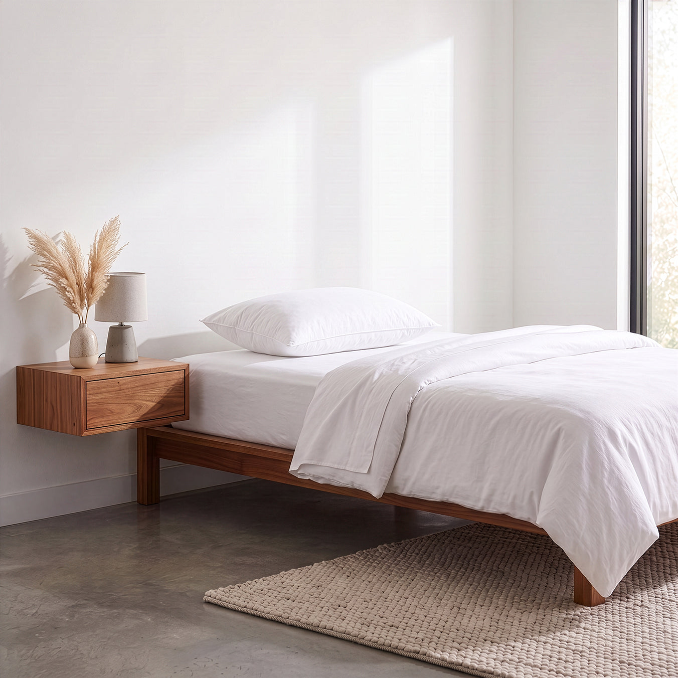 Hotel Feather-Like Filling Microfiber Pillow - Cotton Cover