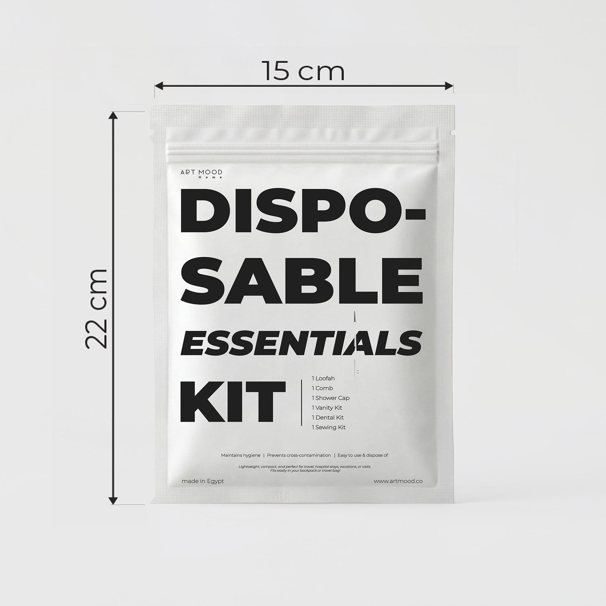 Disposable Hotel Essentials Kit | 6-Piece Travel Amenities Set