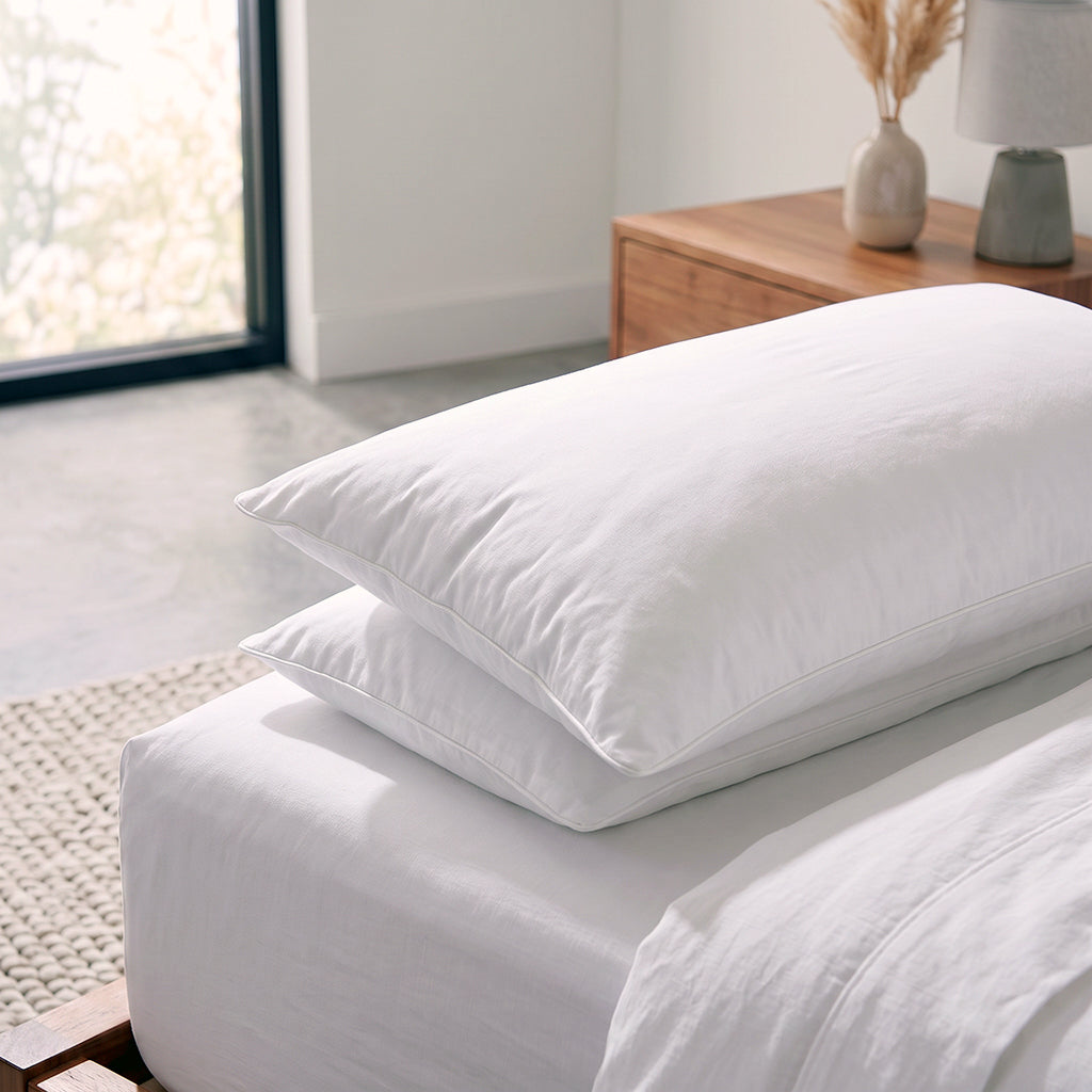 Hotel Feather-Like Filling Microfiber Pillow - Cotton Cover
