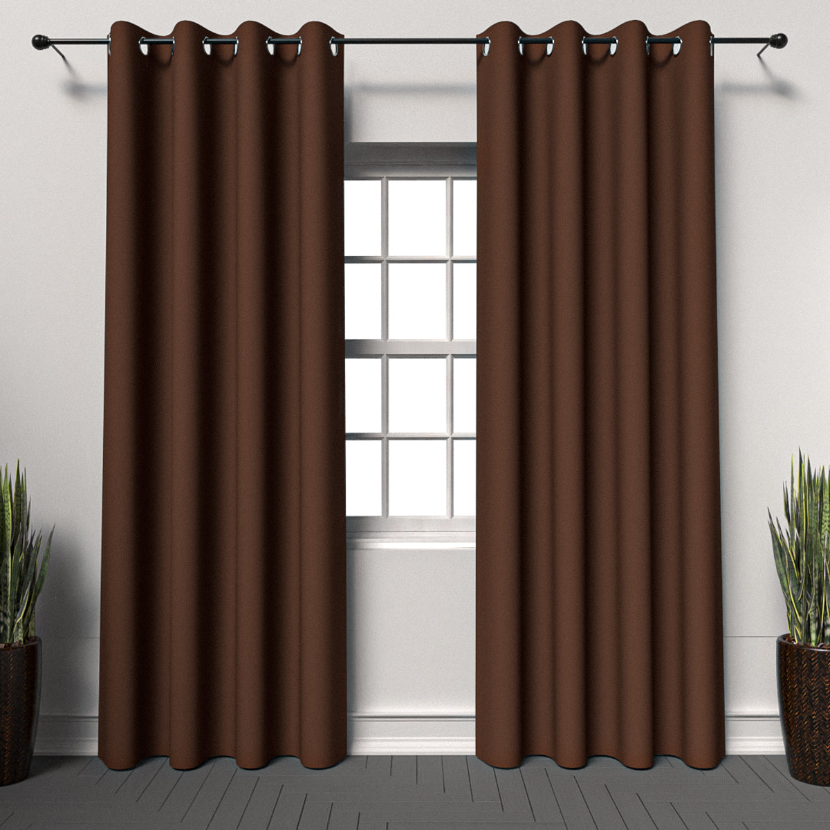Plain Brown Curtain