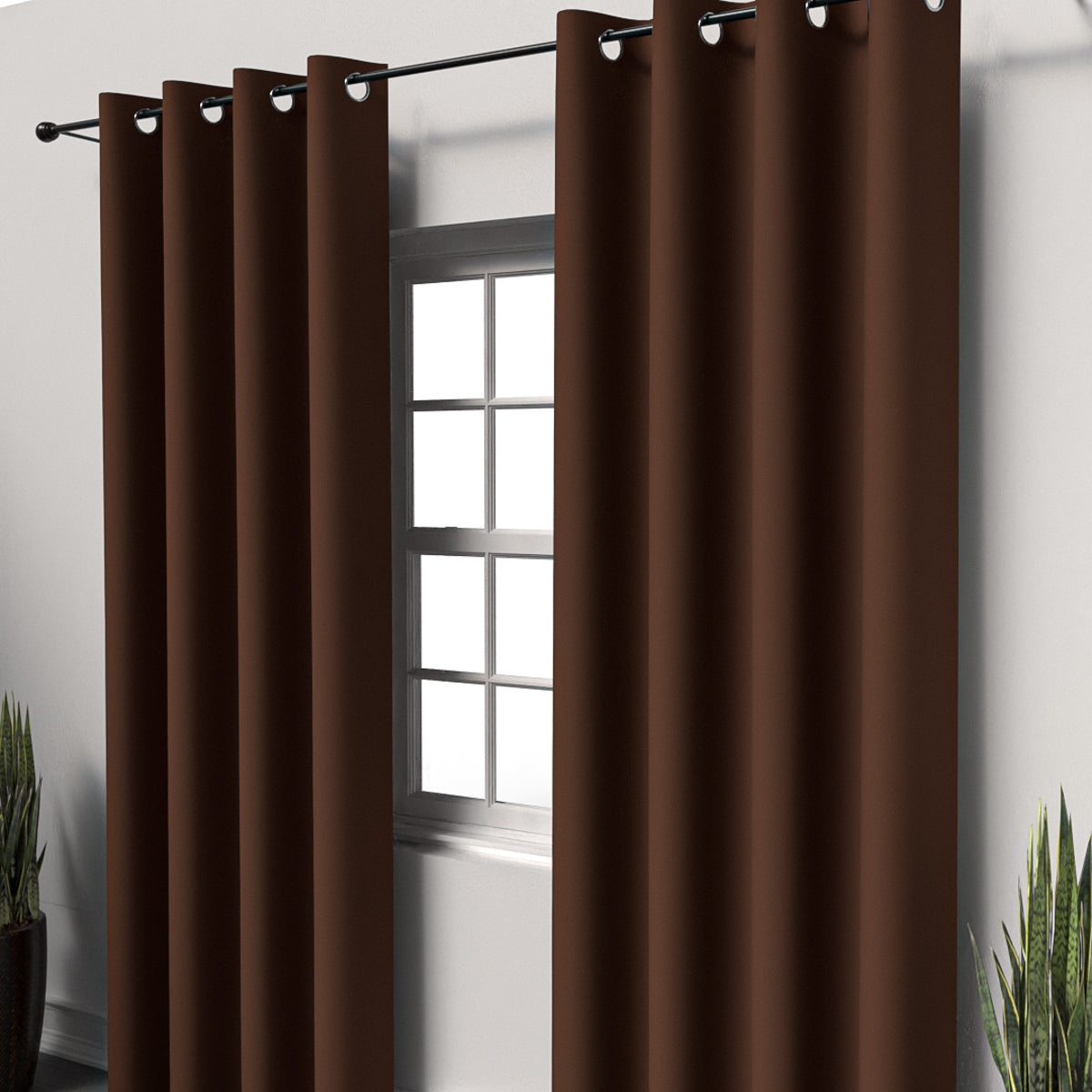 Plain Brown Curtain