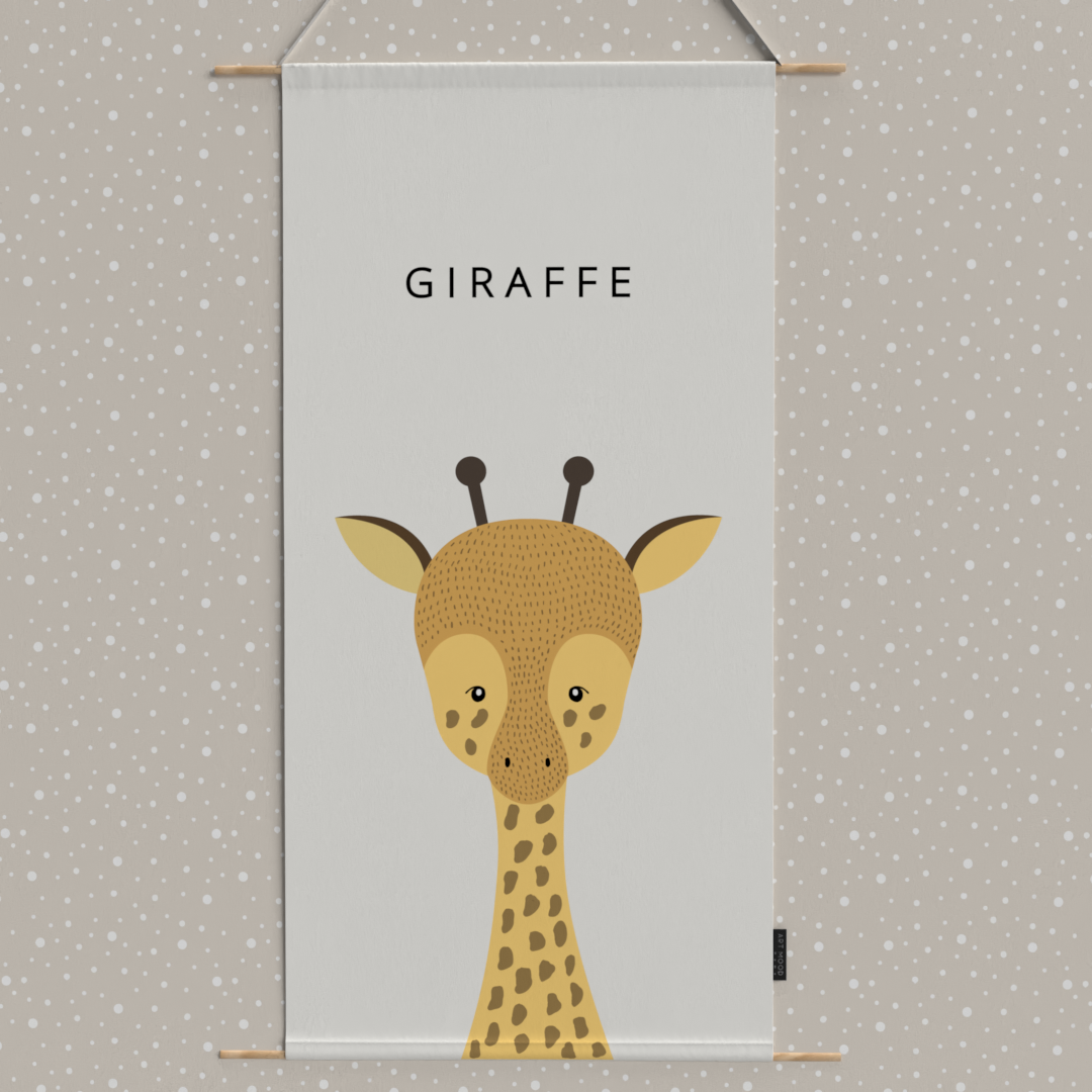 Giraffe, Bear & Fox Fabric Posters Set