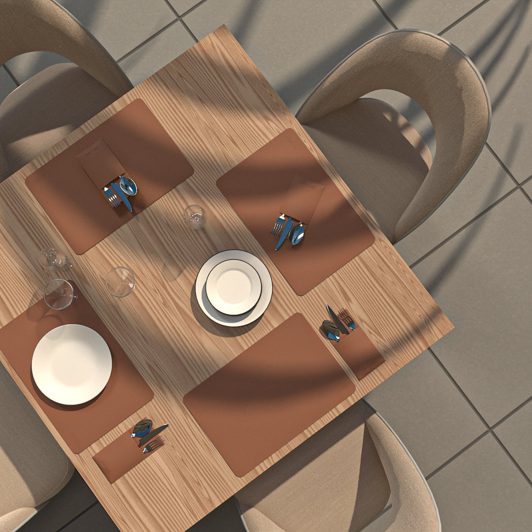 Sets de table et porte-couvercles en cuir - Havan
