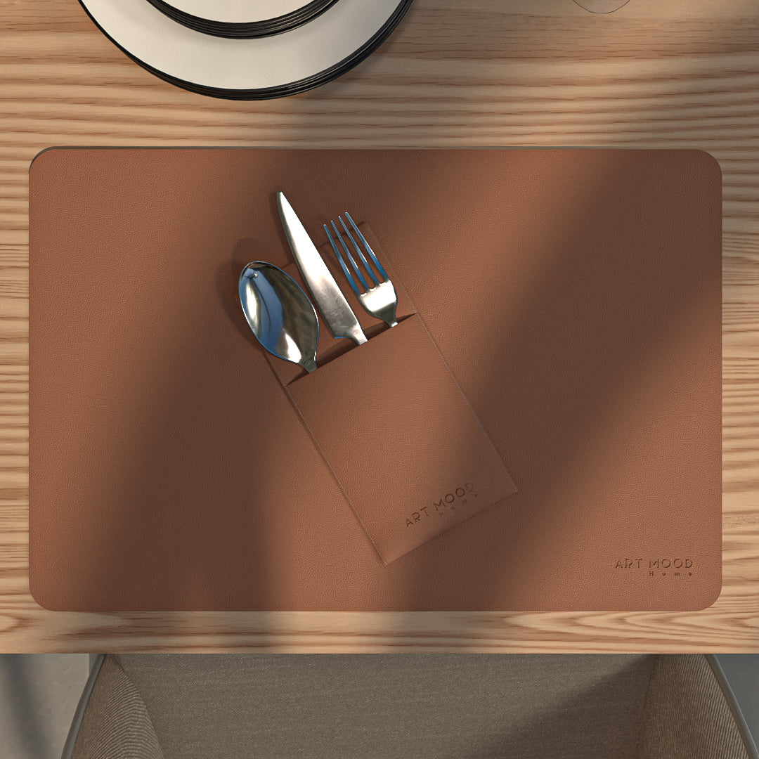 Leather Placemats & Cover holder - Havan