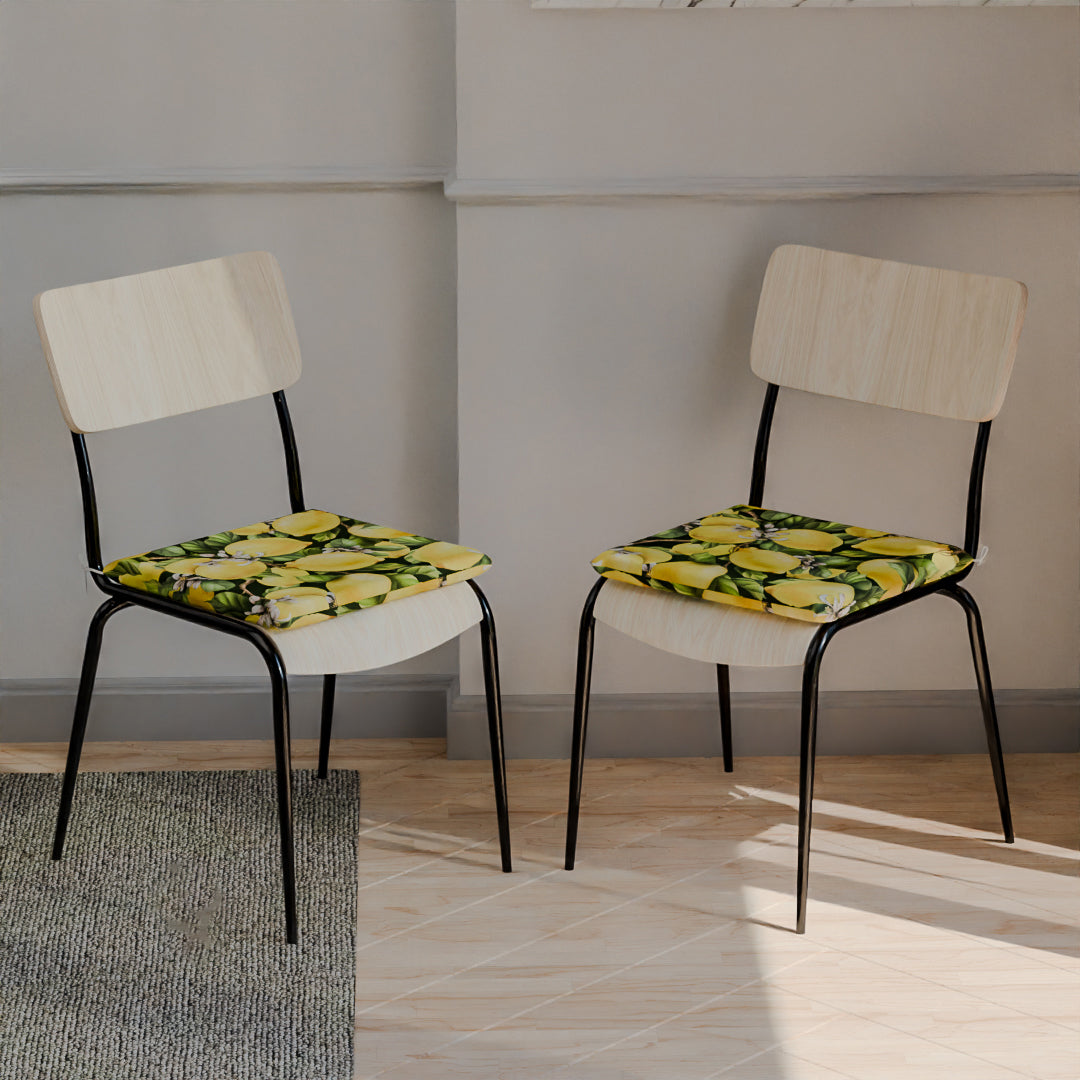Coussin de siège citron (LOT DE 2) 