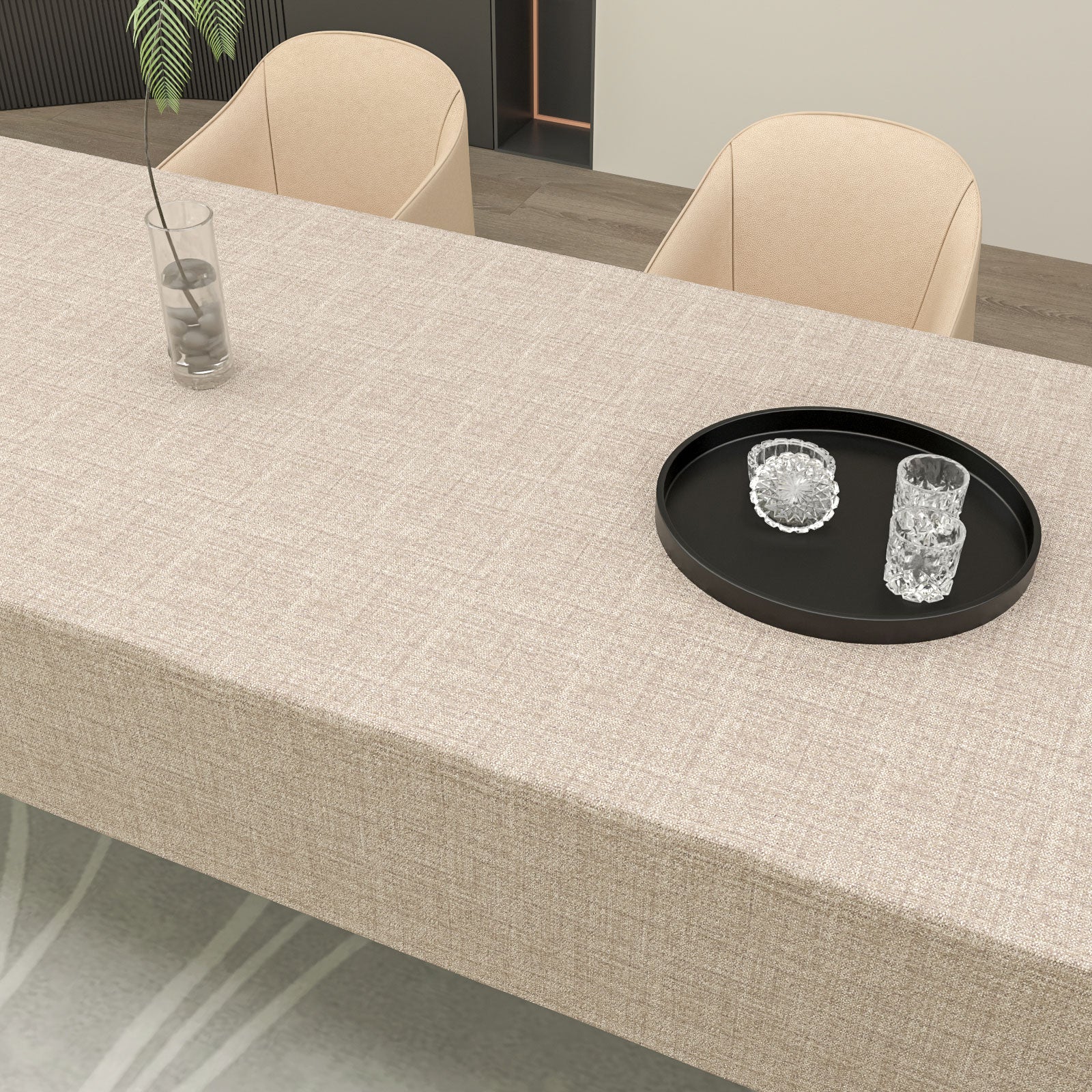 Linen Tablecloth - Light Beige