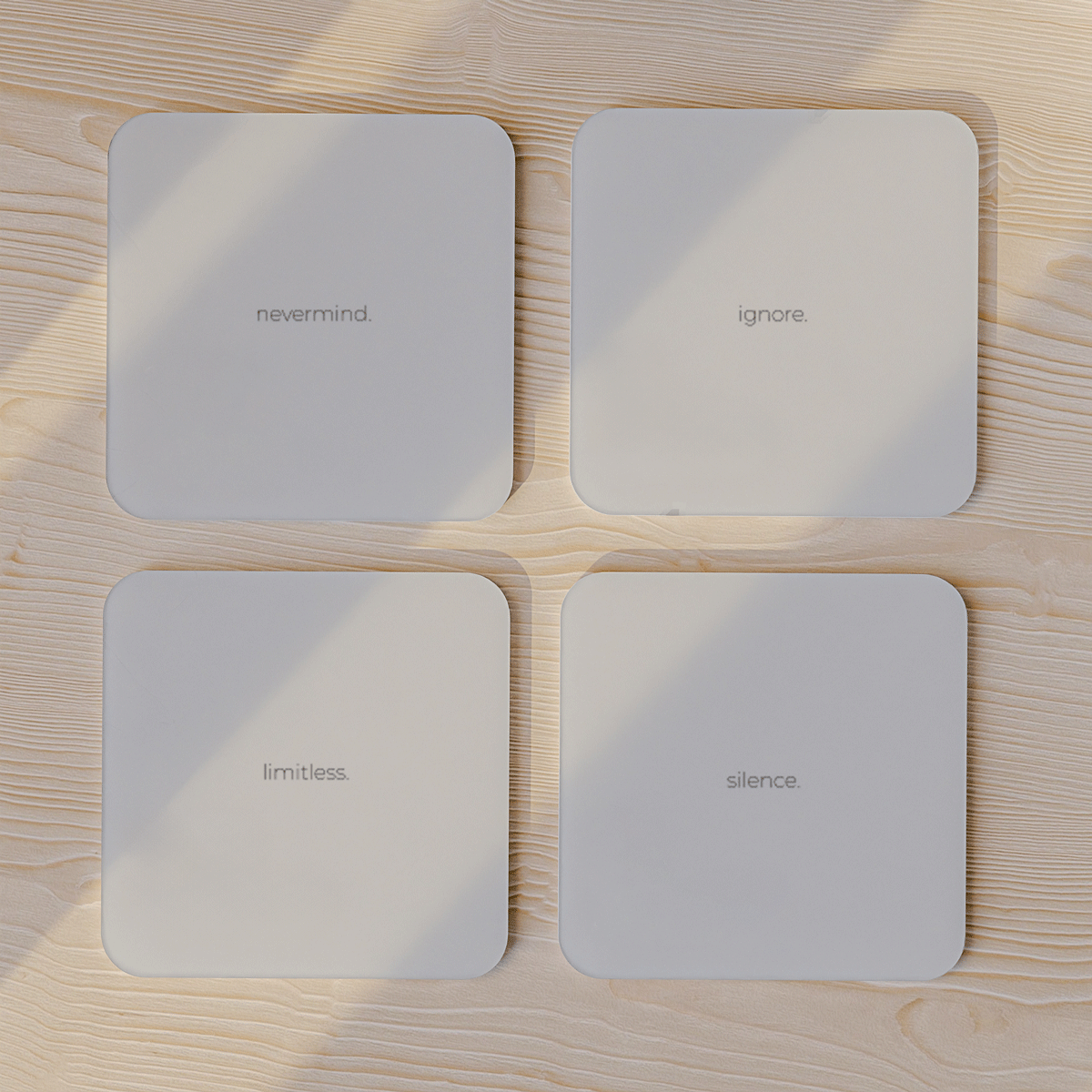 Muted - Acrylic Coaster Set