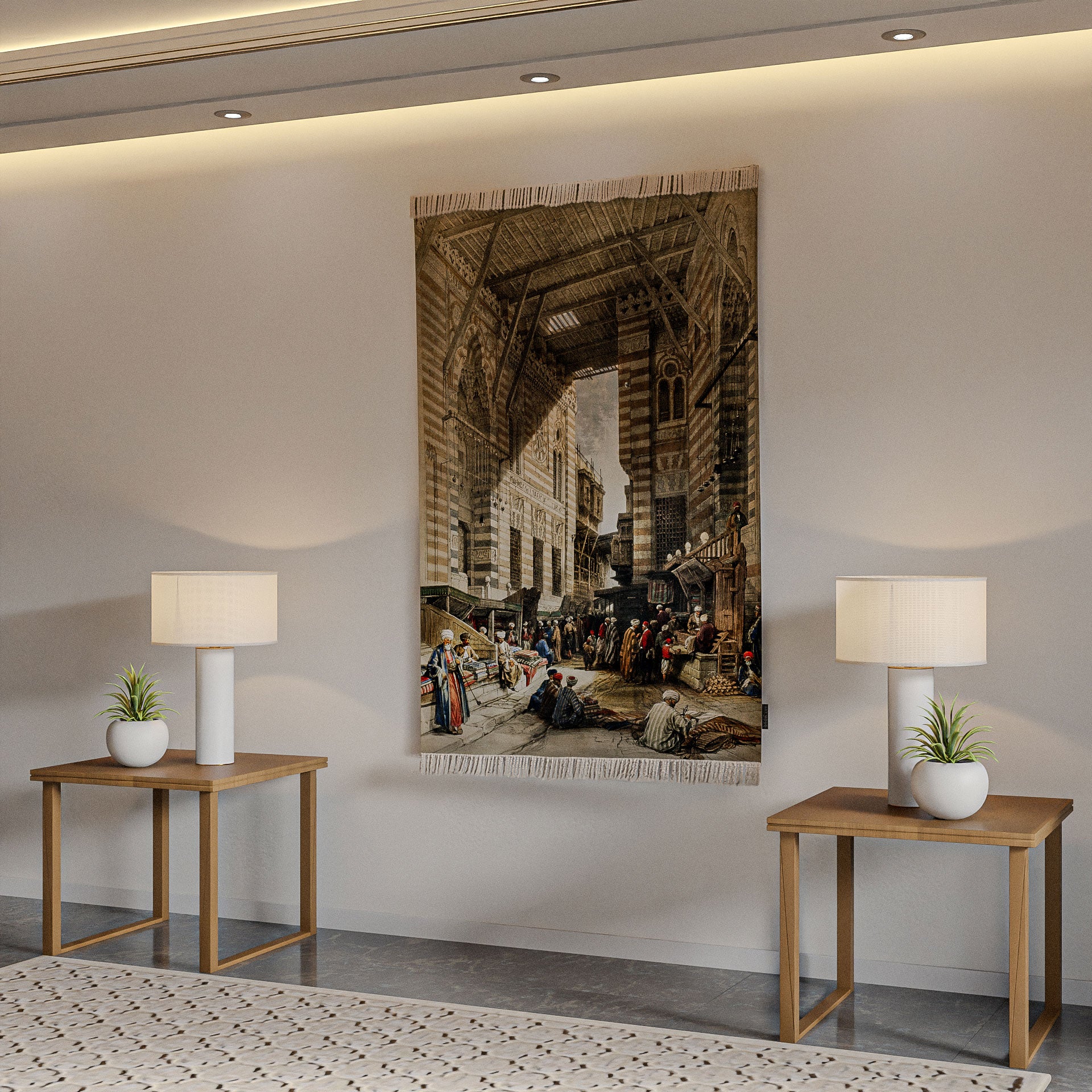 Wall Rug - Bazaar of the silk illustration
