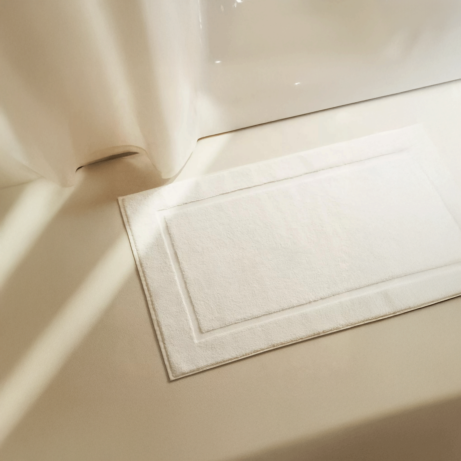 Hotel Cotton Towel Bath Mat - White 850GSM