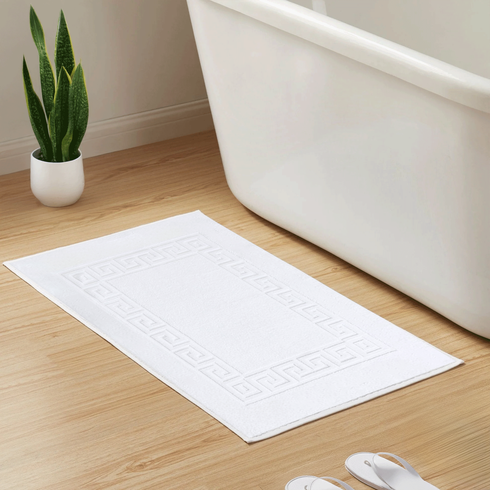 Hotel Cotton Towel Bath Mat - White 850GSM