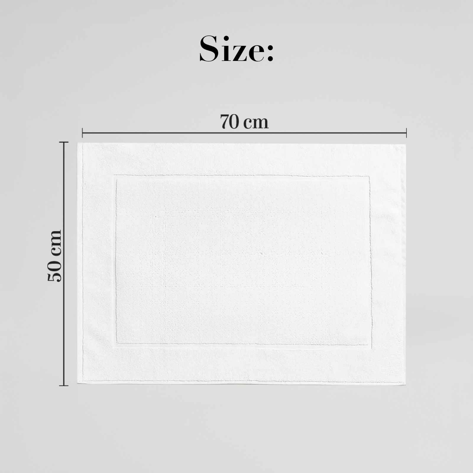 Hotel Cotton Towel Bath Mat - White 850GSM