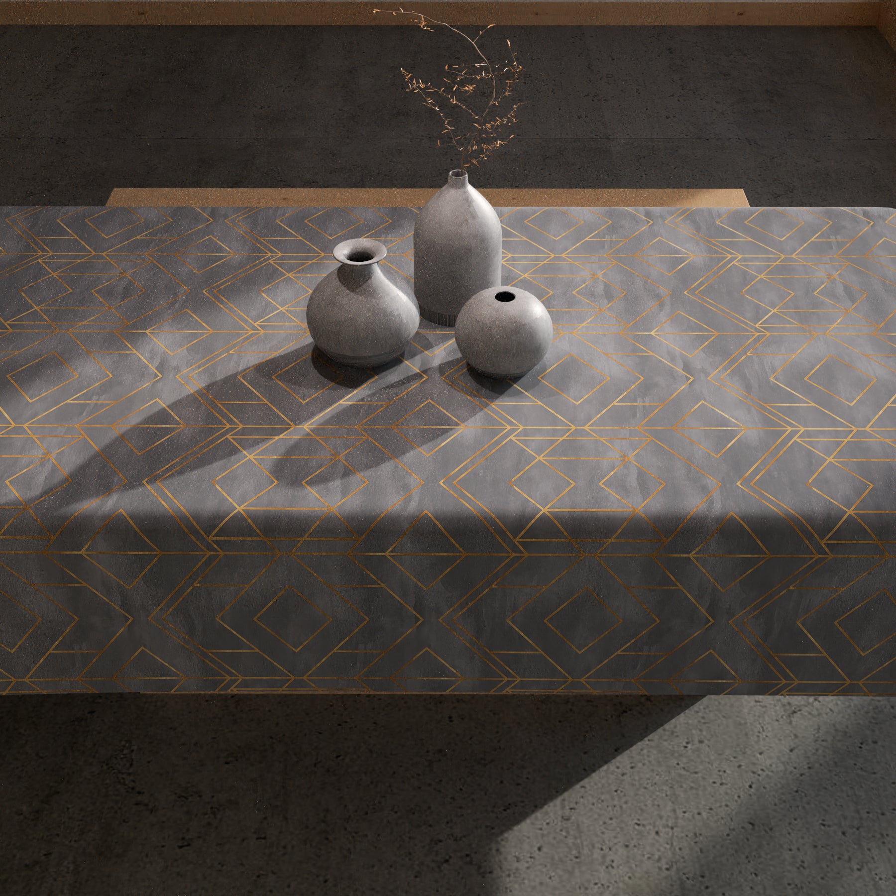 Golds Grey Tablecloth