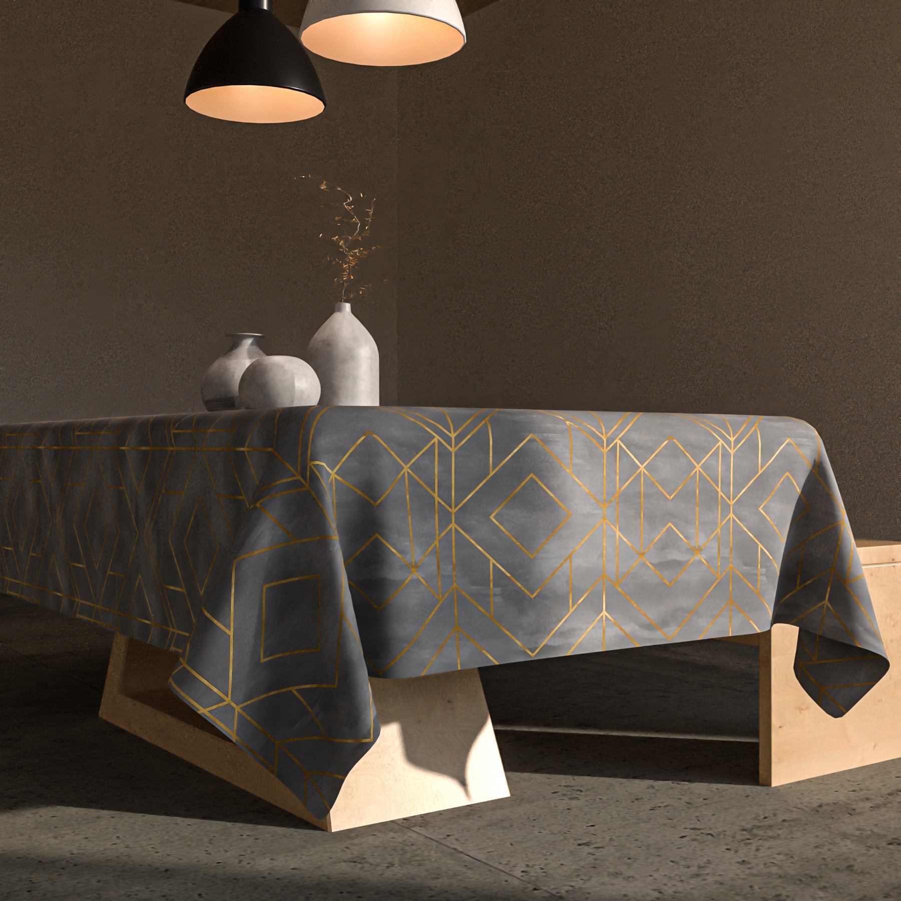 Golds Grey Tablecloth