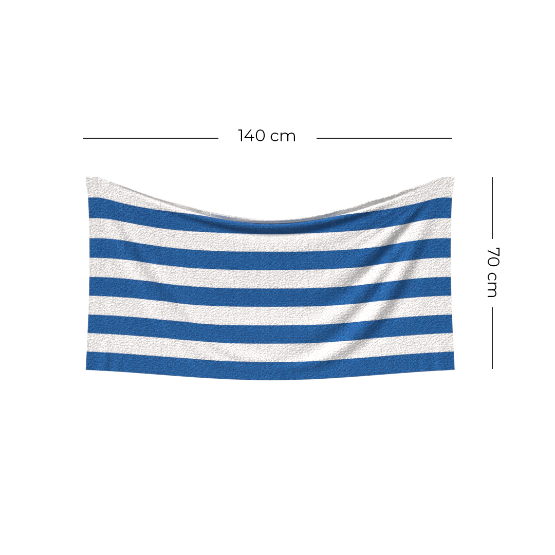 Blue Strips Beach Towel & Coverup - Lightweight