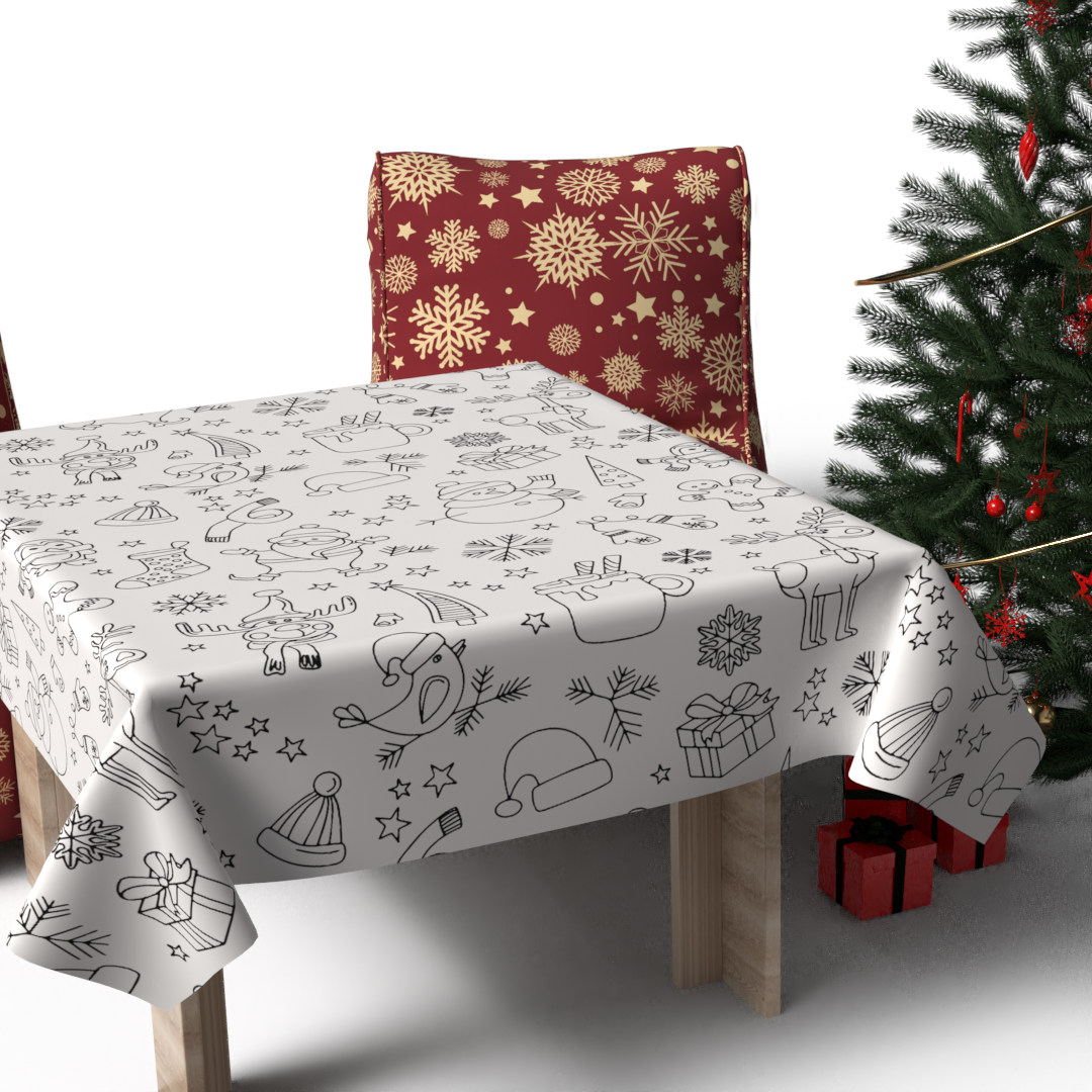Coloring Tablecloth - Christmas Design