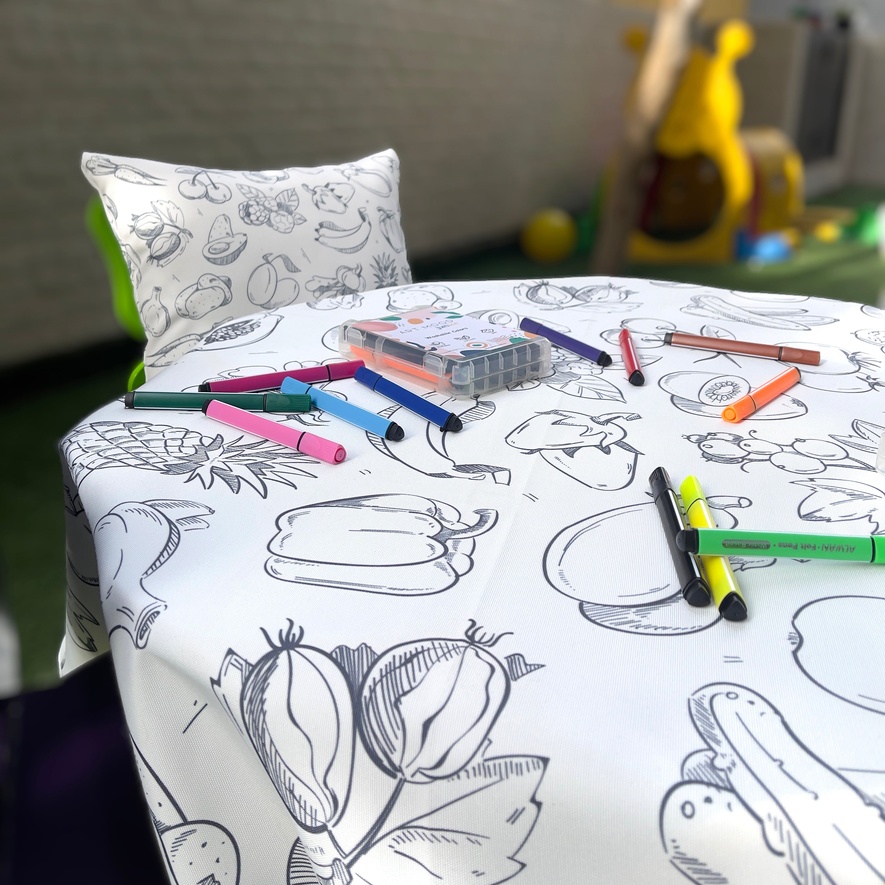 Coloring Tablecloth - Food Design