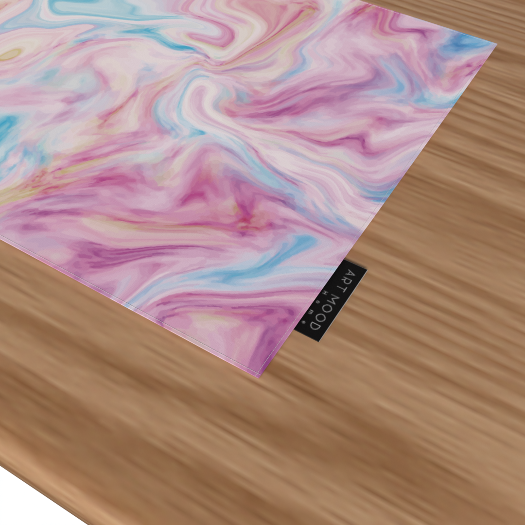 Pinky Marble Placemats & Runner Set