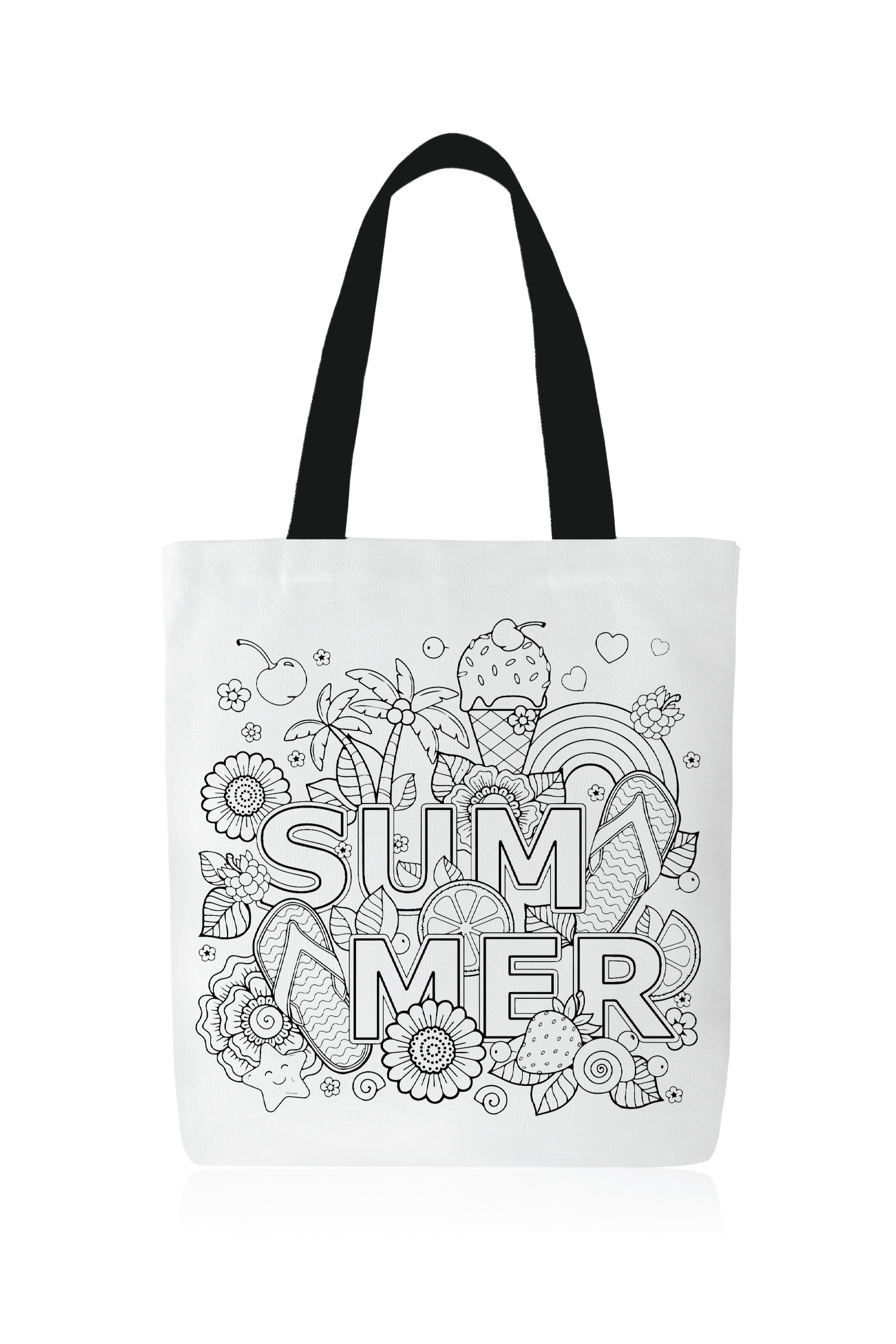 Sac fourre-tout à colorier Été 2