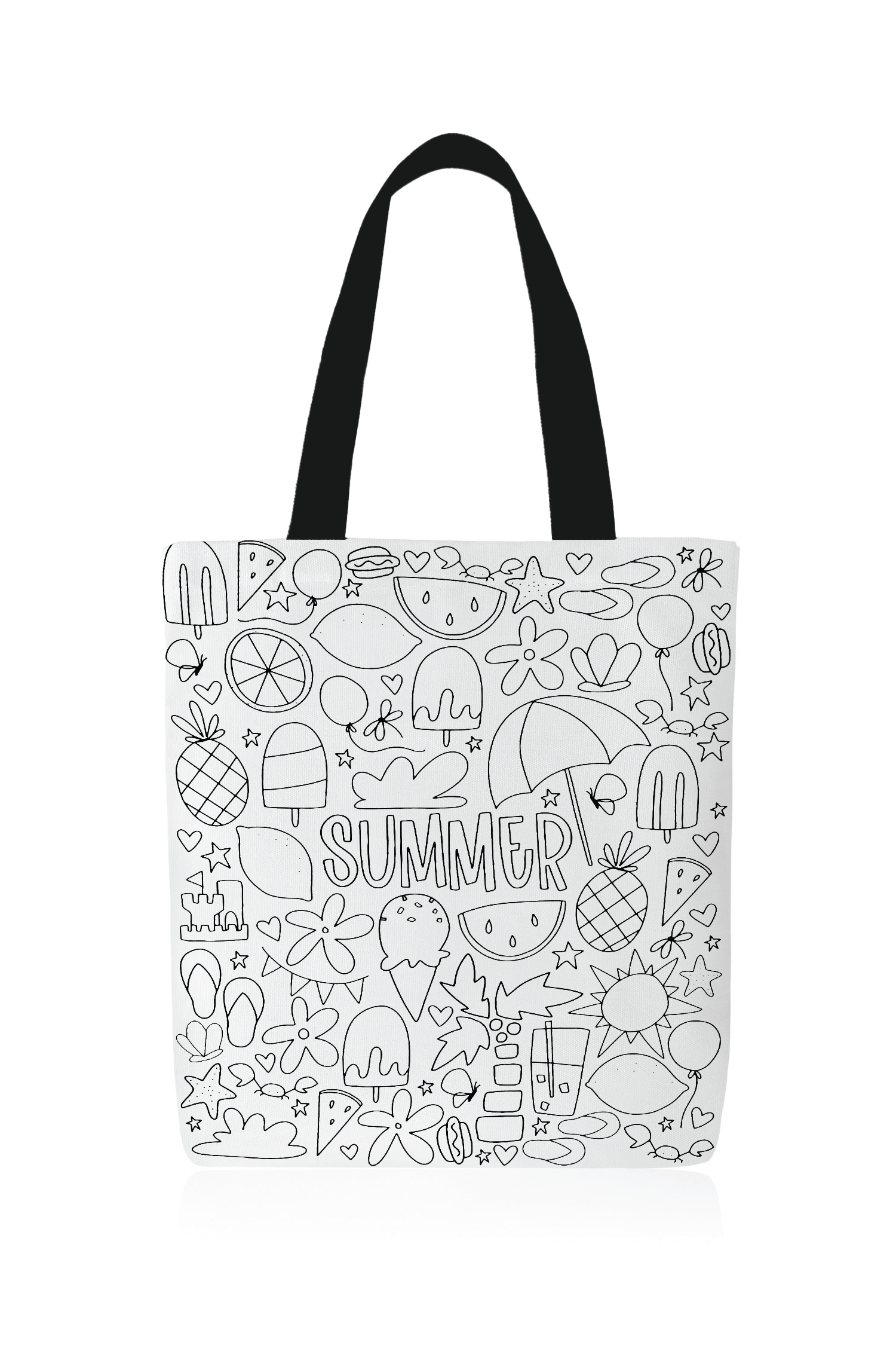 Sac fourre-tout à colorier Été 3