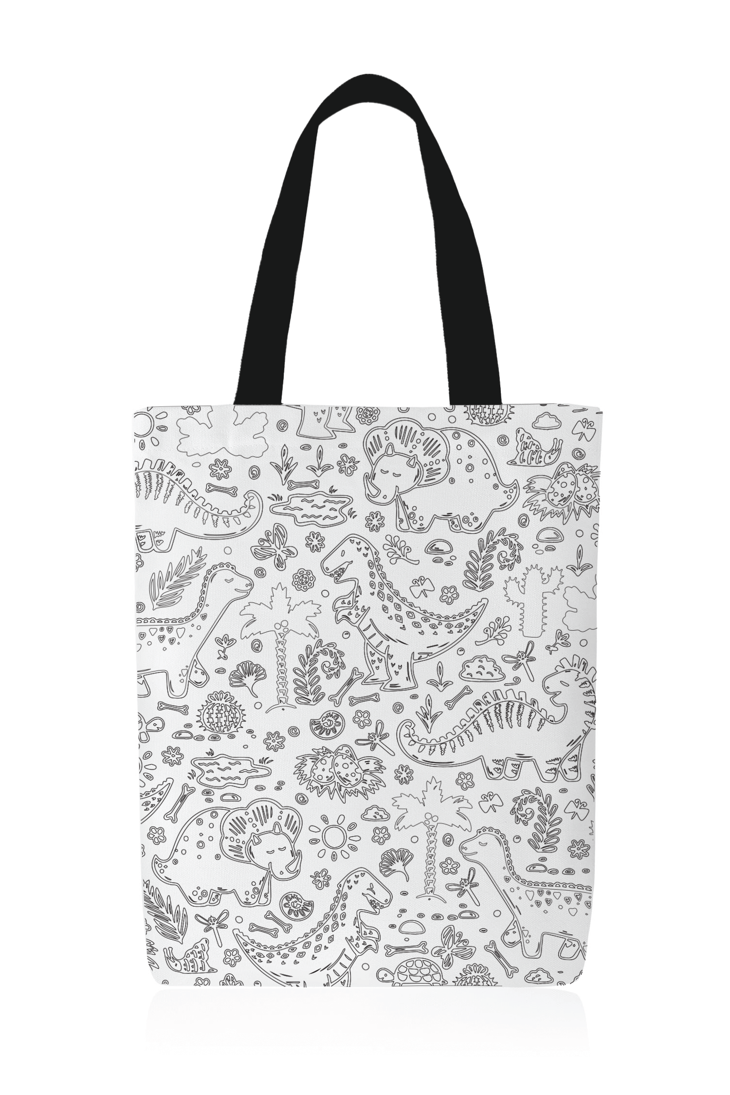 Sac fourre-tout à colorier Dinosaure