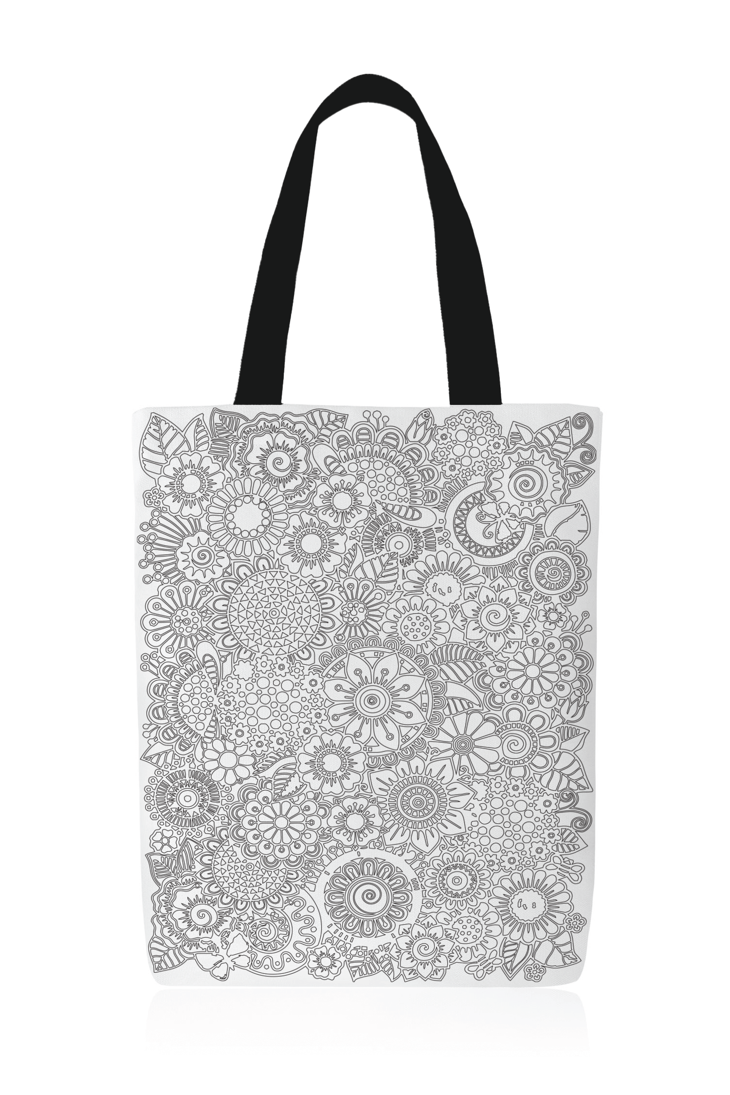 Sac fourre-tout à colorier Mandala