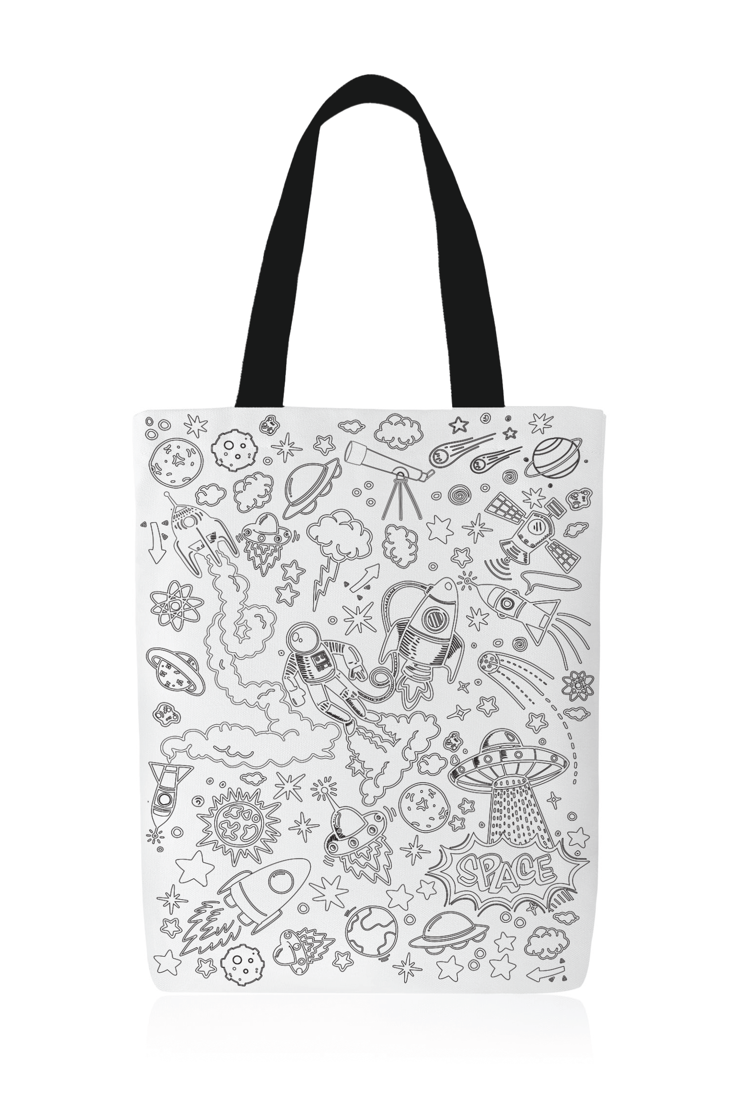 Coloring Tote Bag Space