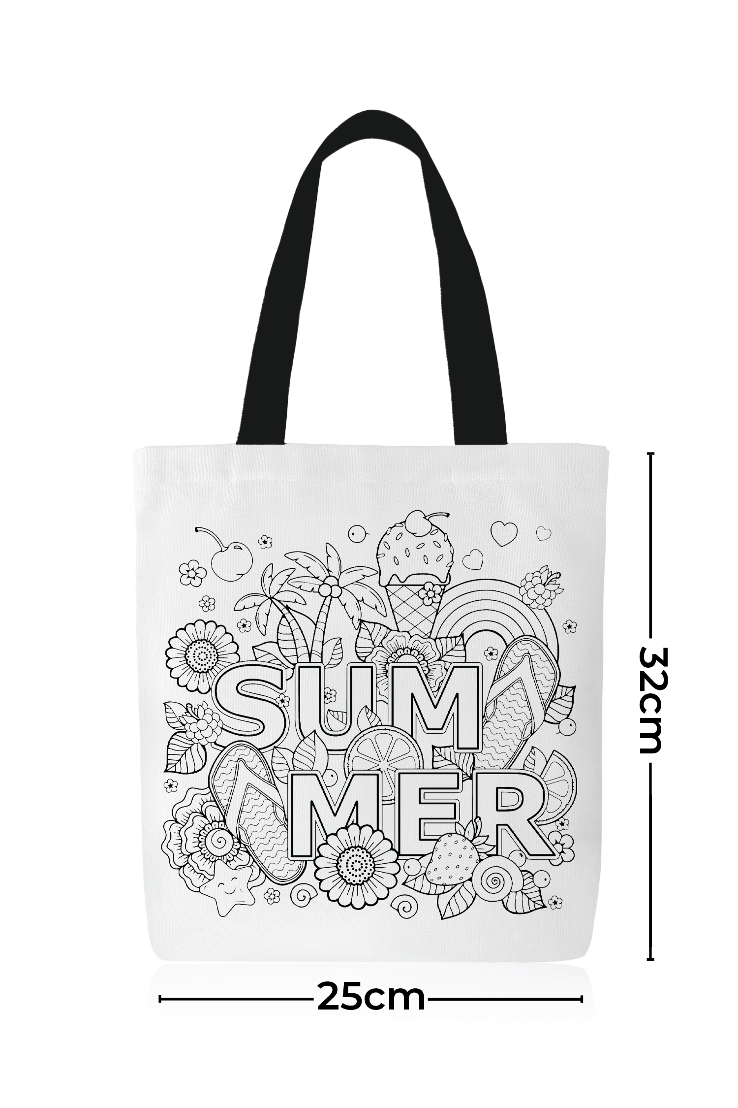 Sac fourre-tout à colorier Été 2