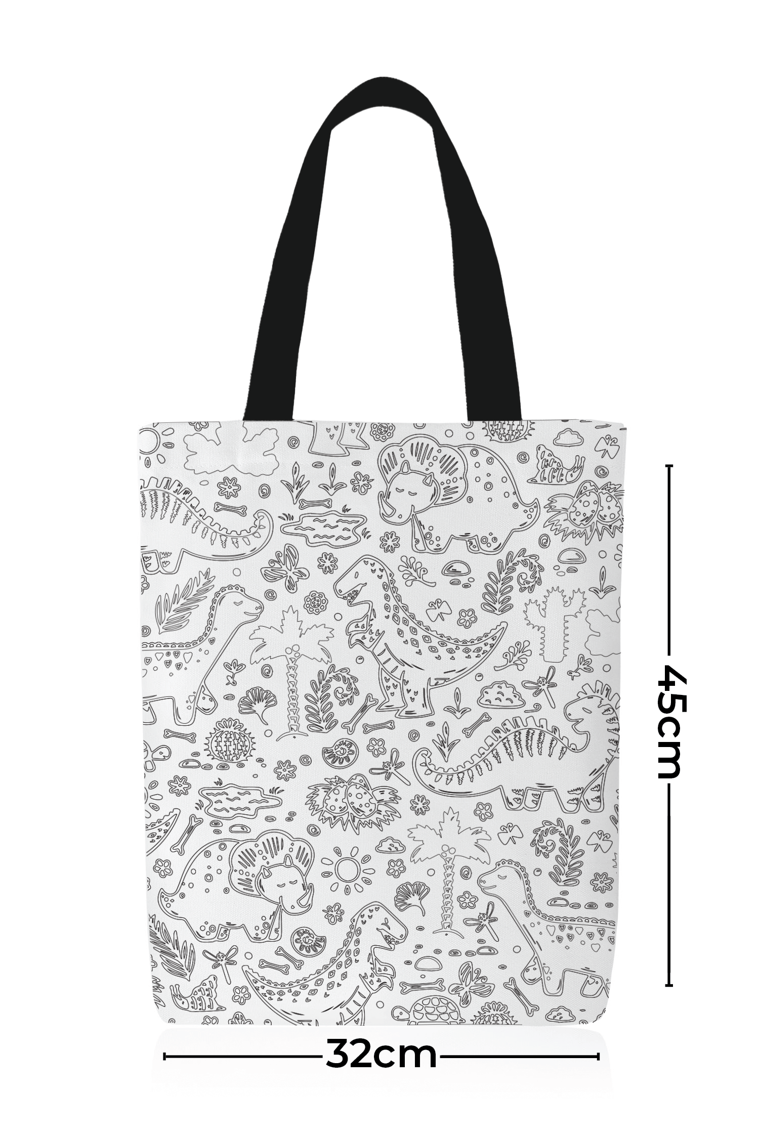 Sac fourre-tout à colorier Dinosaure