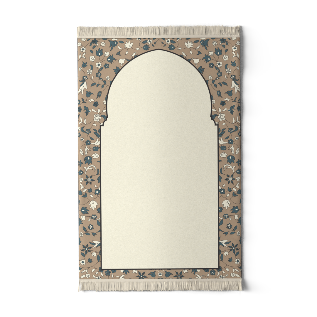 Prayer Mat AL-Rawda Beige - Velvet