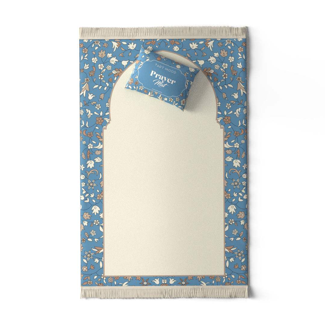 Prayer Mat AL-Rawda Blue - Velvet