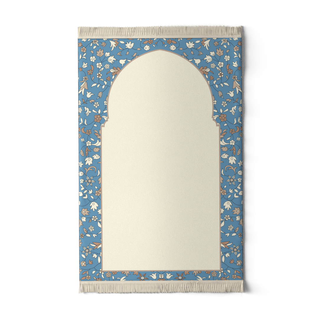 Prayer Mat AL-Rawda Blue - Velvet