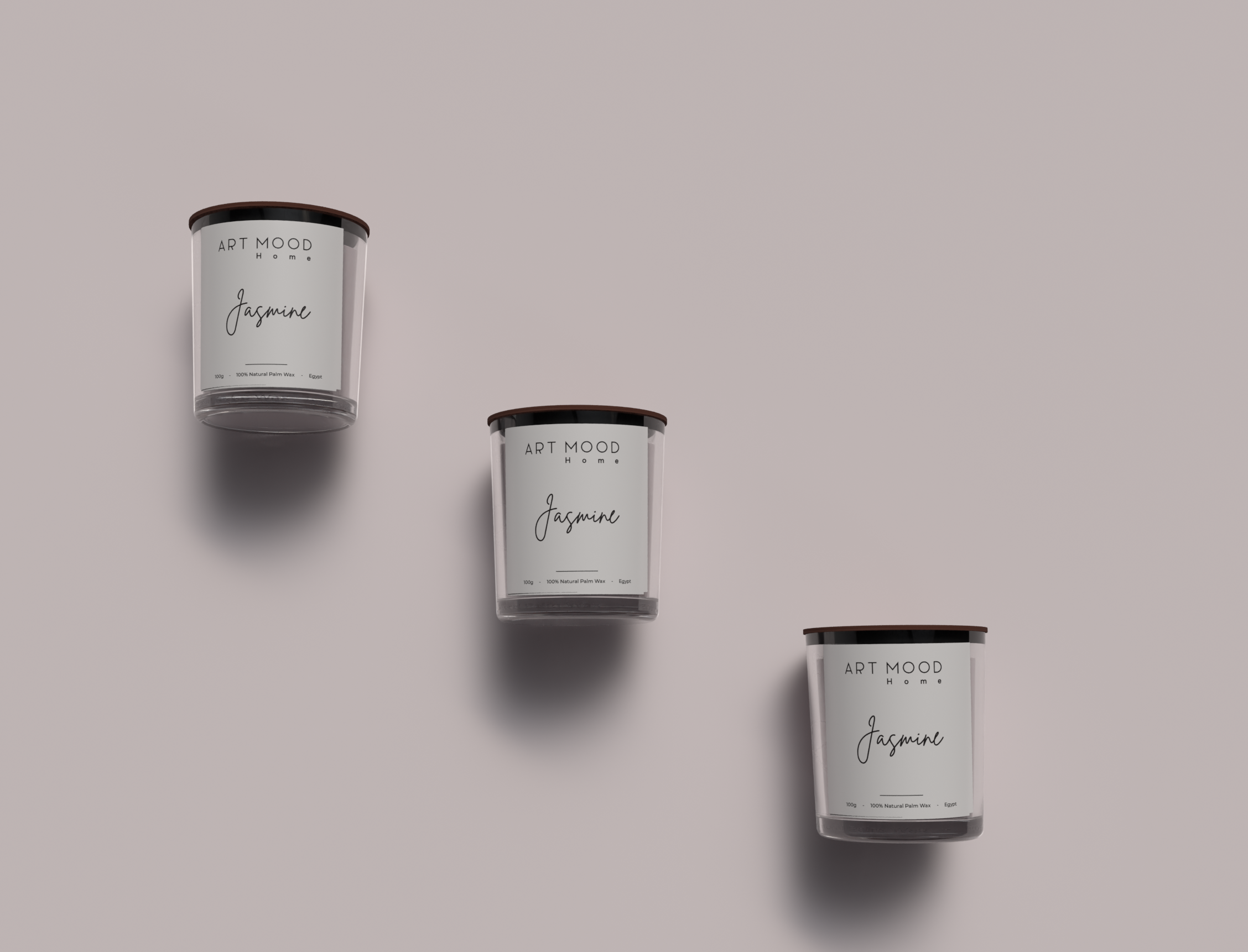 Jasmine Scented Candle - Glass Container 100g
