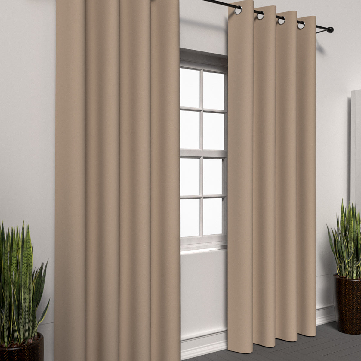 Plain Beige Curtain