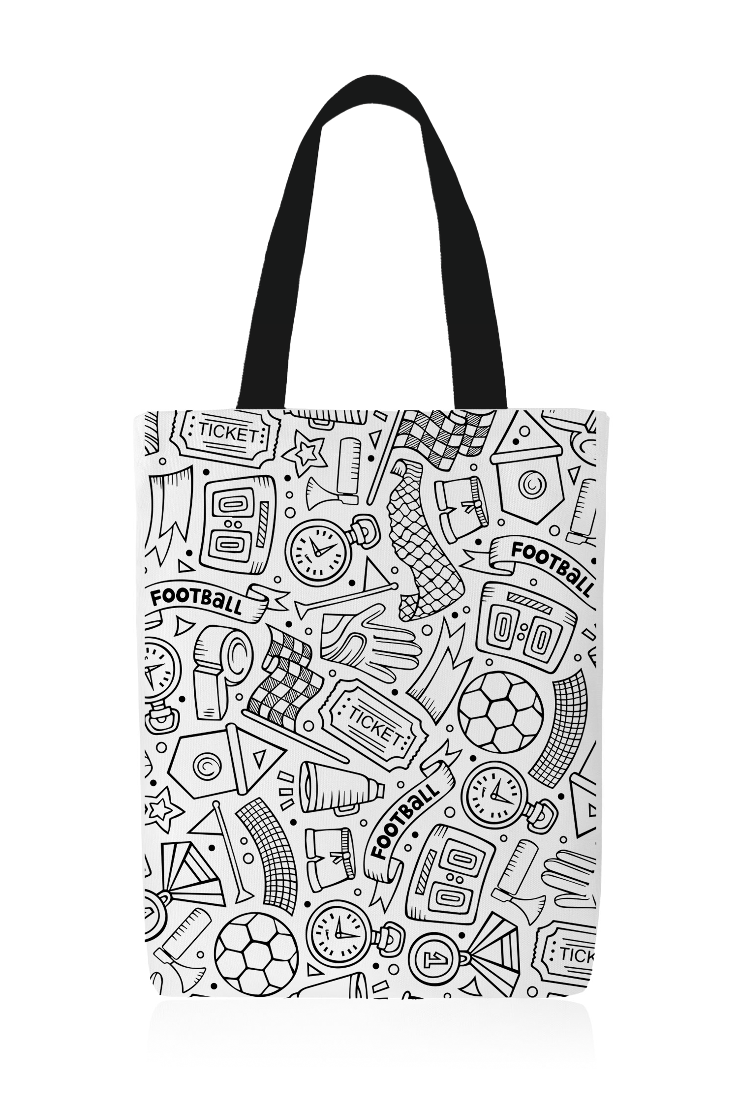 Sac fourre-tout à colorier Football