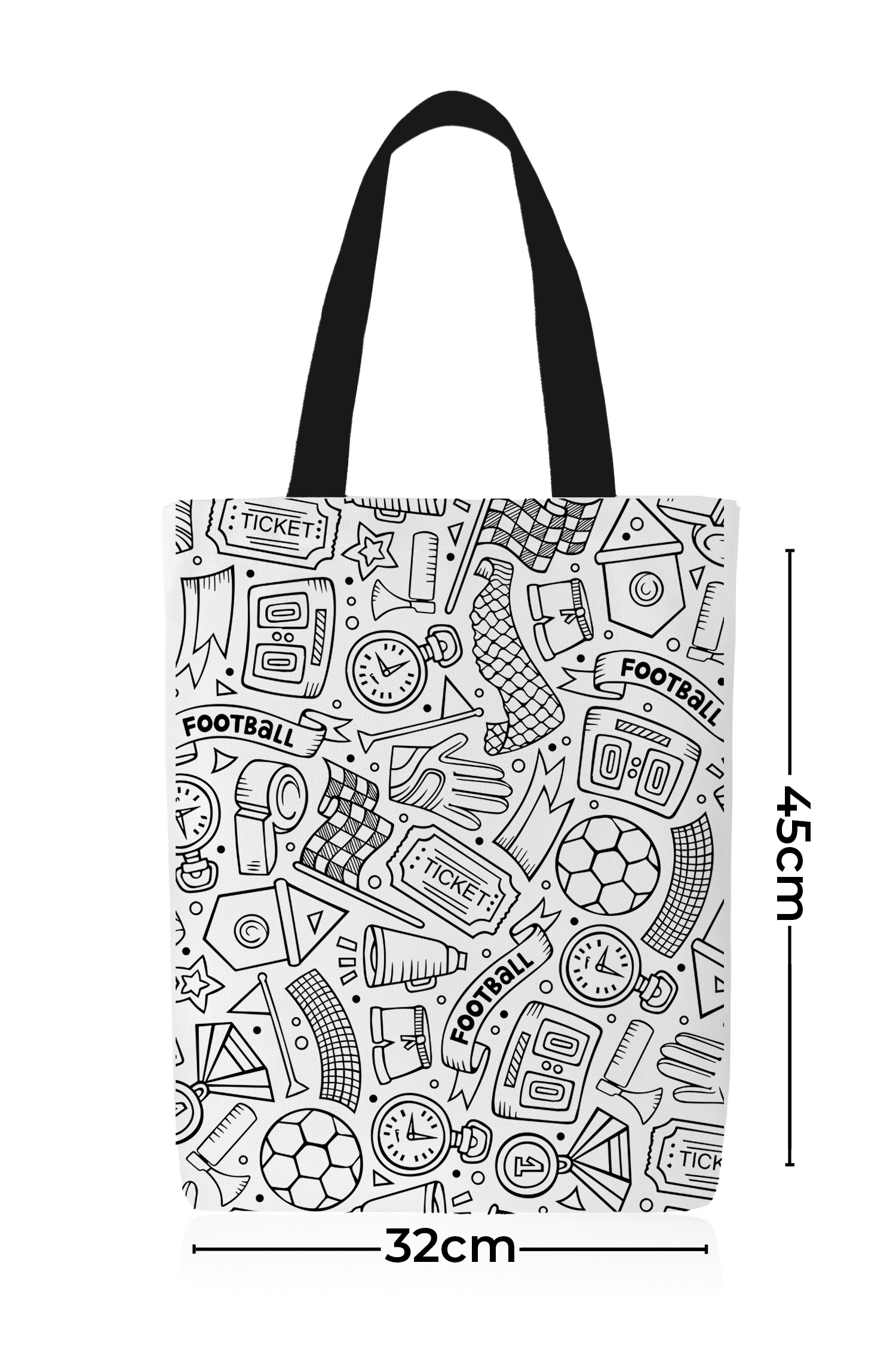 Sac fourre-tout à colorier Football
