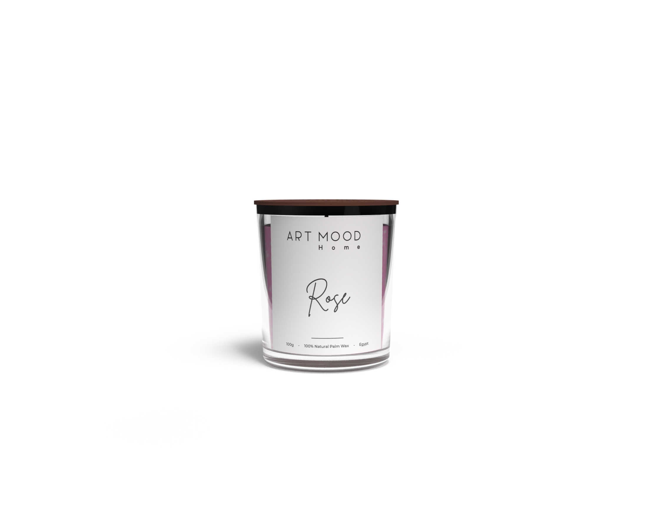 Rose Scented Candle - Glass Container 100g