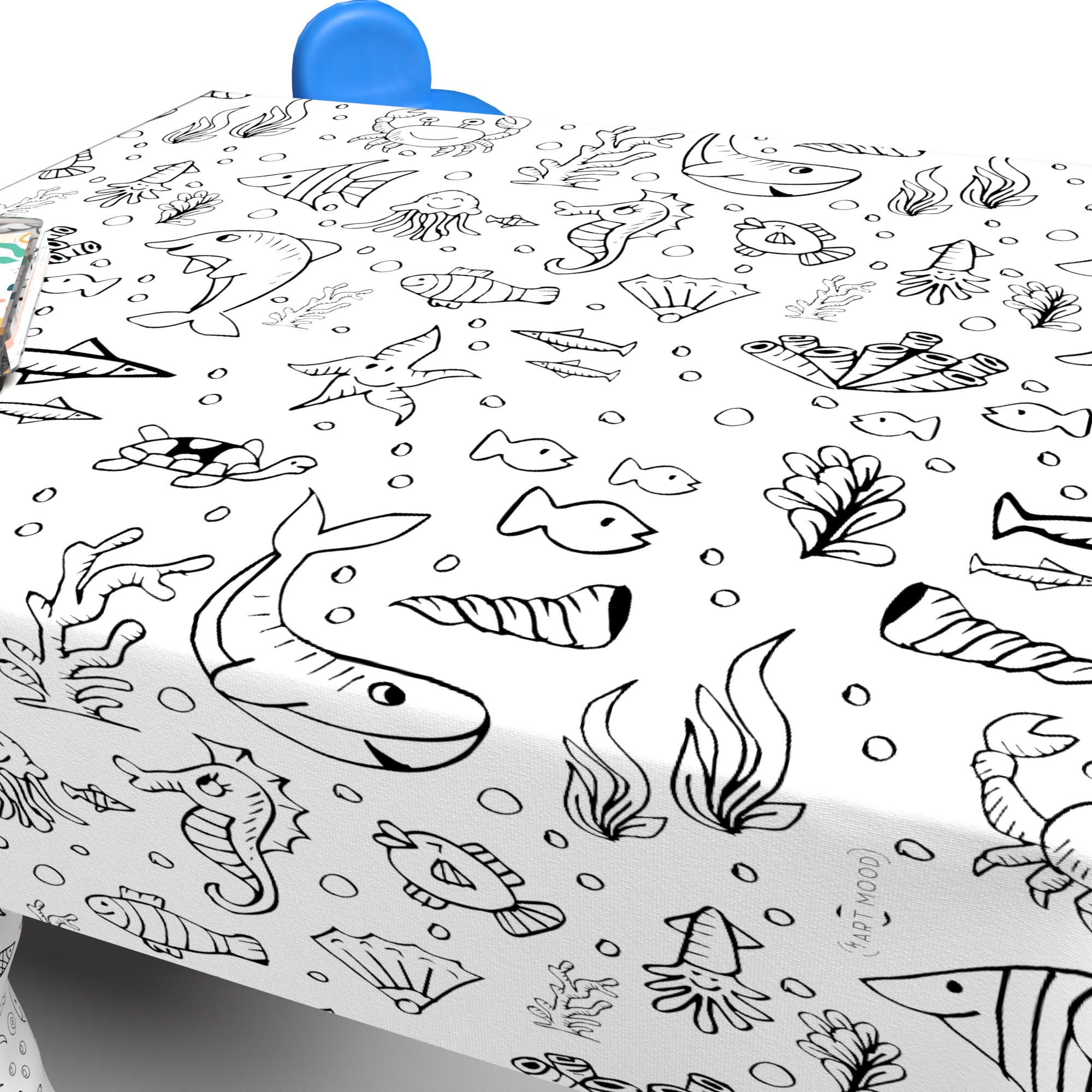 Coloring Tablecloth - Fish Design