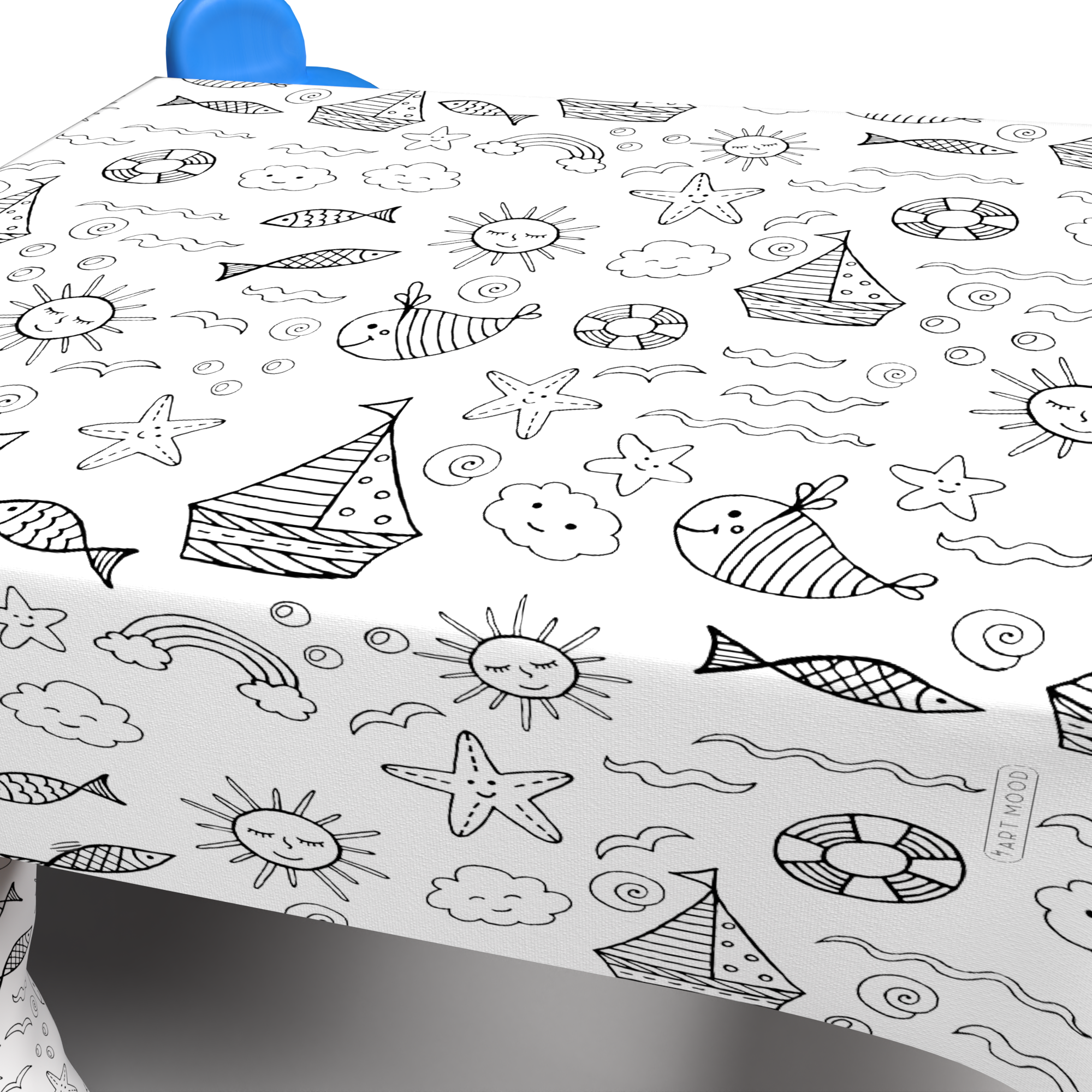 Coloring Tablecloth - Boats Design