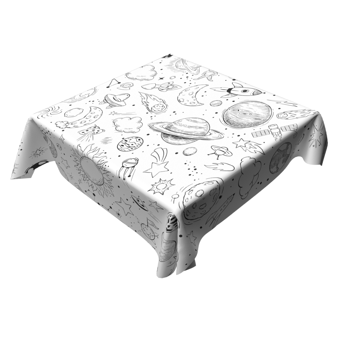 Coloring Tablecloth - Space Design