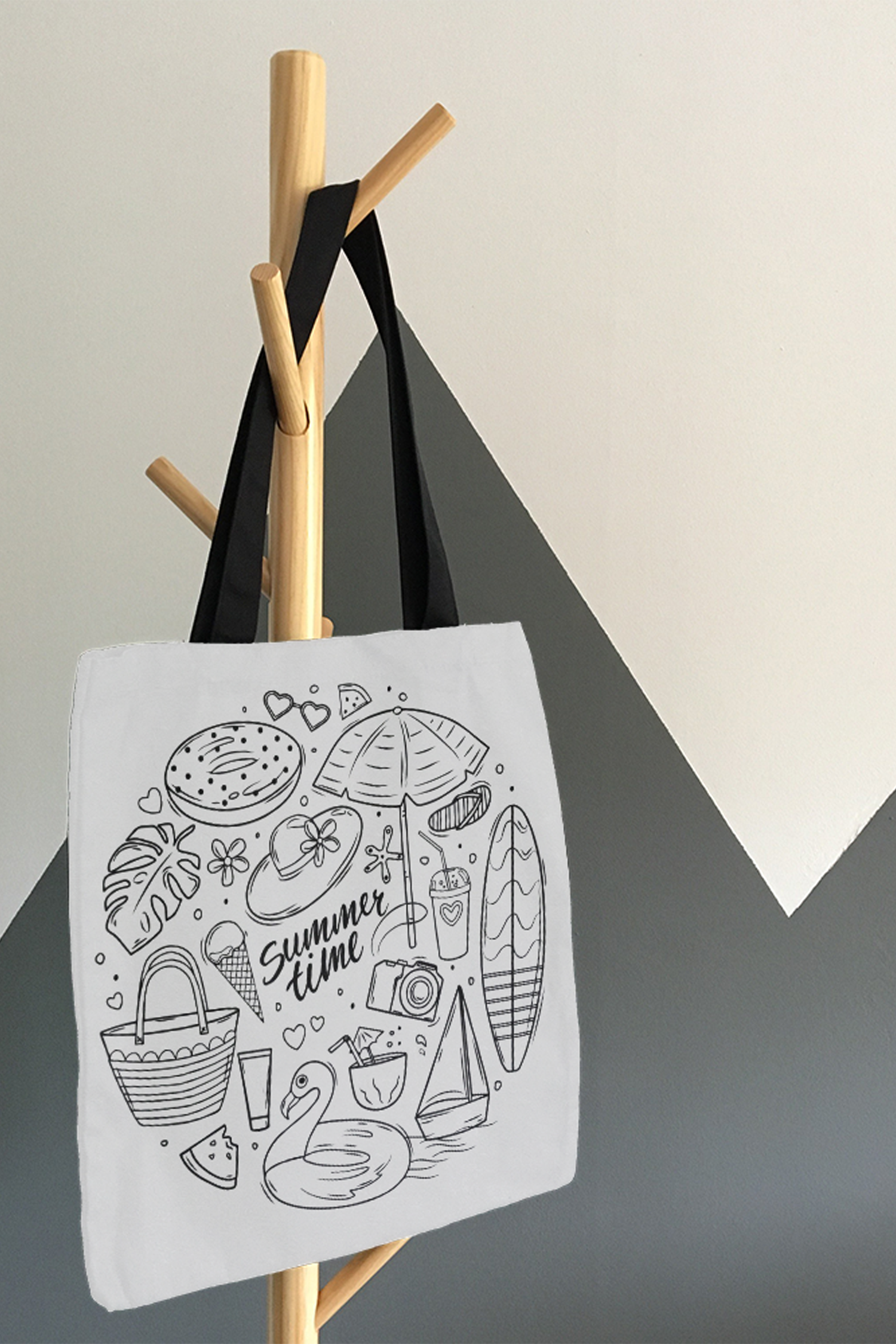 Sac fourre-tout à colorier Été 4