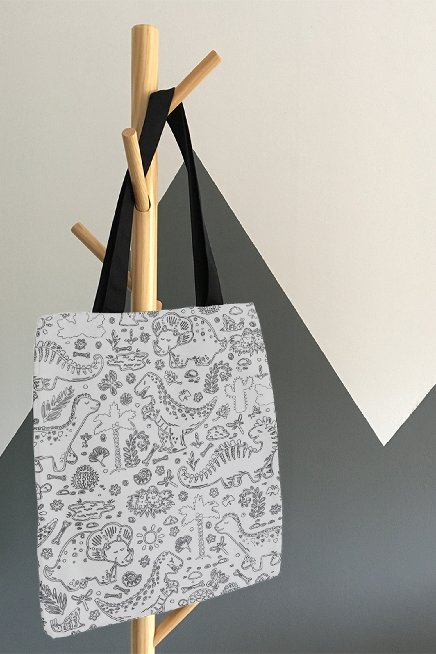 Coloring Tote Bag Dinosaur