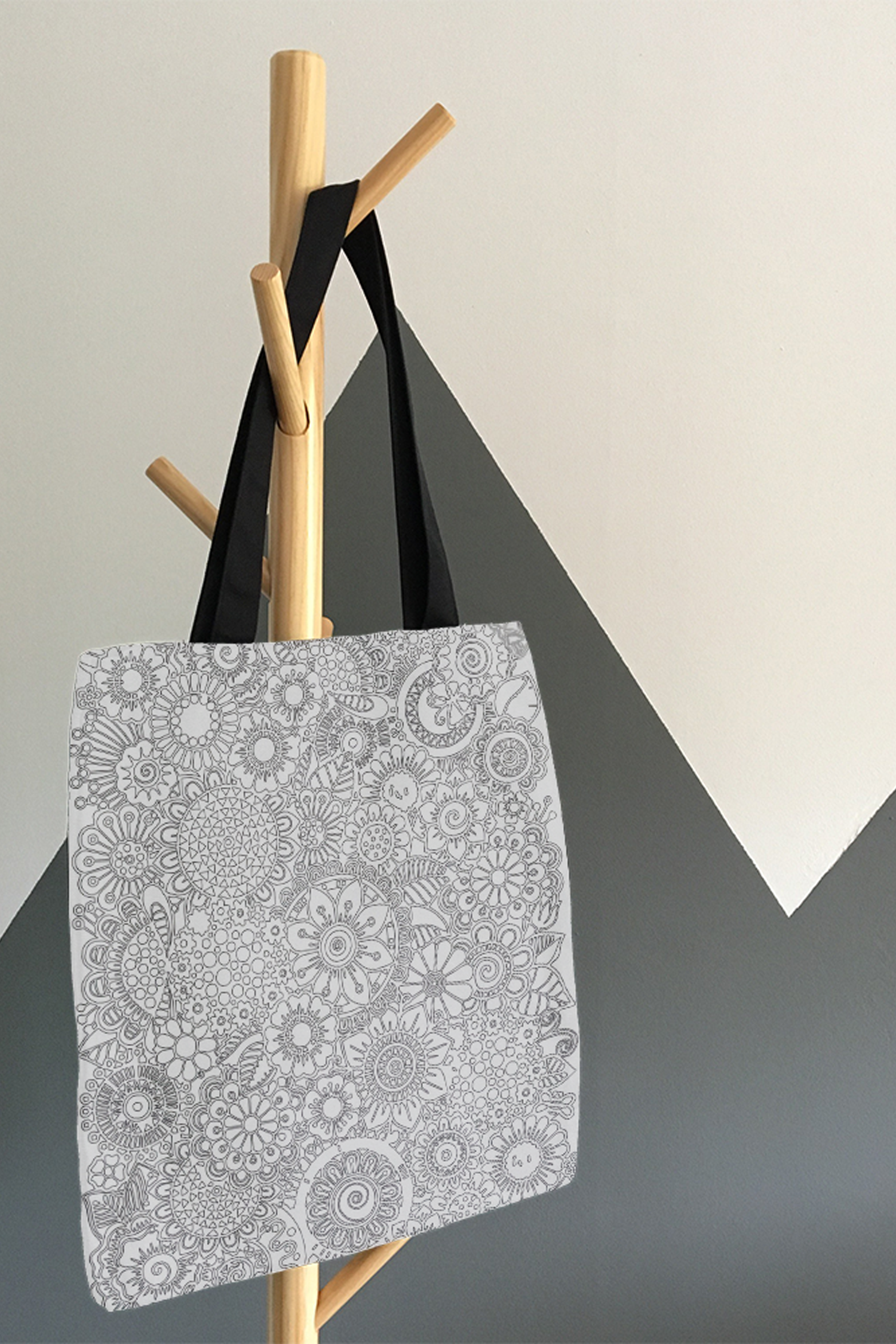 Sac fourre-tout à colorier Mandala
