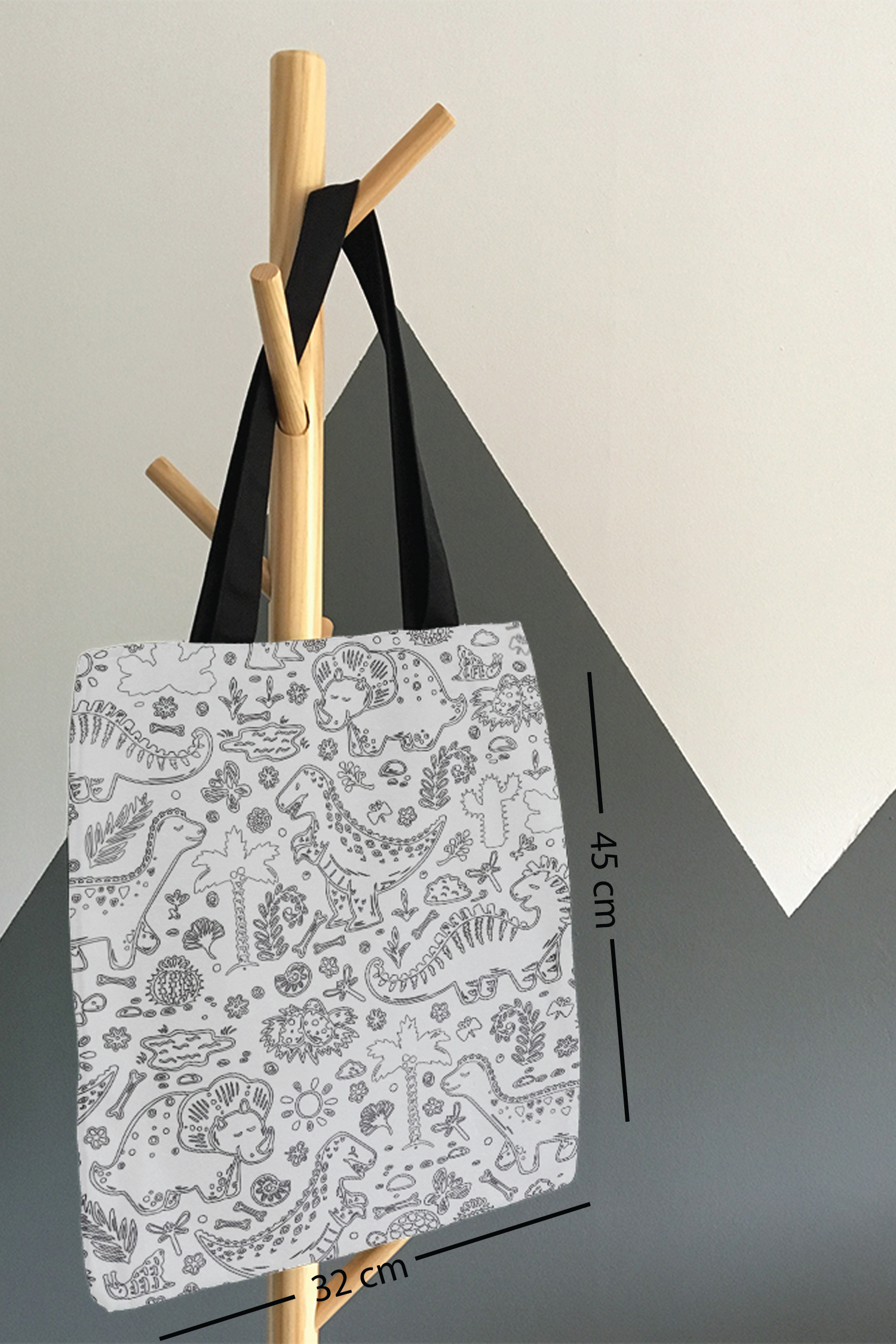 Coloring Tote Bag Dinosaur