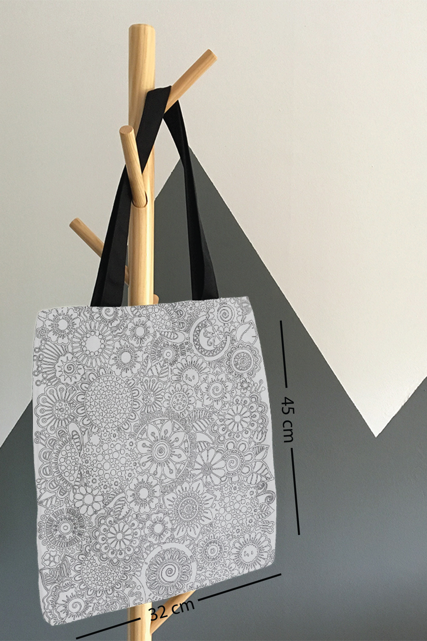 Sac fourre-tout à colorier Mandala