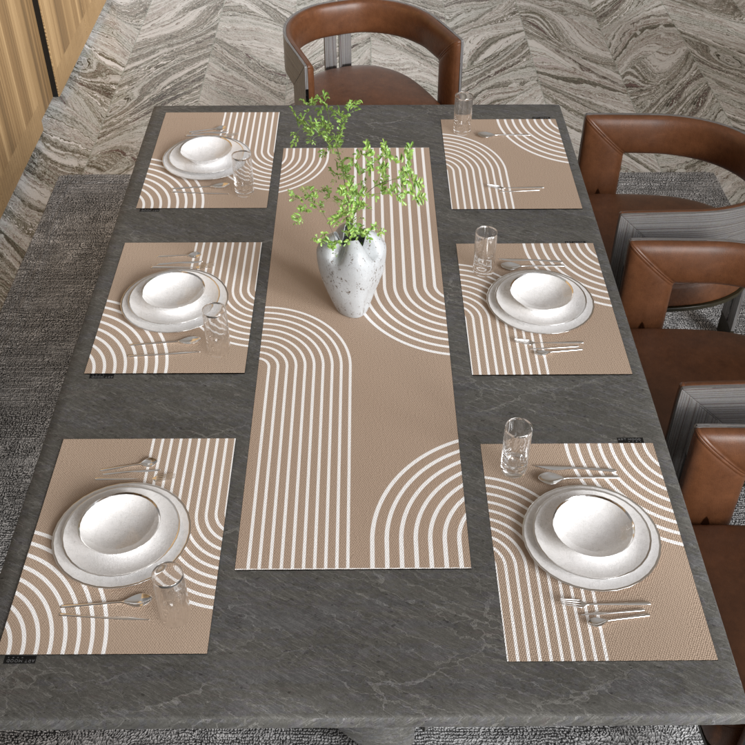 Ensemble de sets de table et chemin de table Lynn 01
