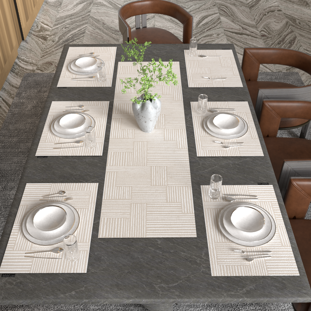 Ensemble de sets de table et chemin de table Hazel 01