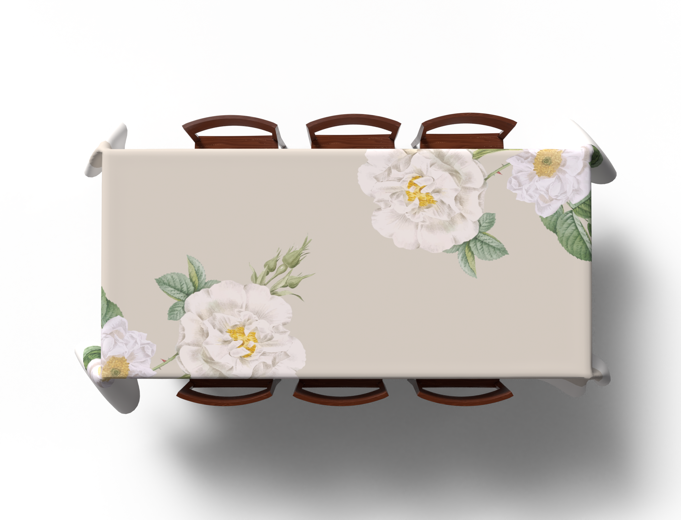 White Rose Tablecloth